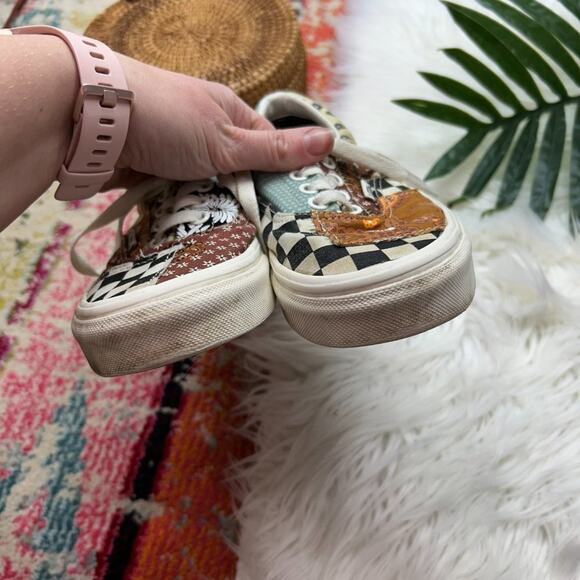 Vans Paisley Checkered Lace Up Low Top Tiger Patchwork Era Sneakers Shoes 5 - Picture 5 of 8